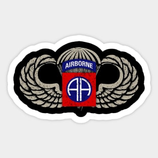 Proud 82nd Airborne Paratrooper Veteran Vintage - Veterans Day Gift Sticker